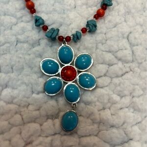 Necklace, turquoise